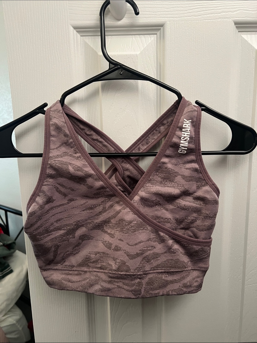 Gymshark Mauve Camo Crossback Sports Bra